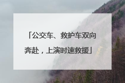 公交车、救护车双向奔赴，上演时速救援