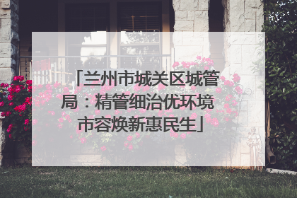 兰州市城关区城管局：精管细治优环境 市容焕新惠民生