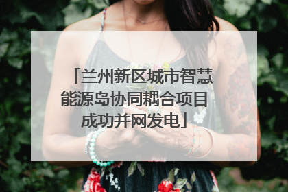 兰州新区城市智慧能源岛协同耦合项目成功并网发电