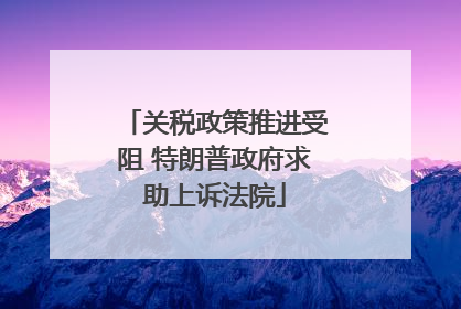 关税政策推进受阻 特朗普政府求助上诉法院