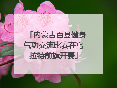 内蒙古百县健身气功交流比赛在乌拉特前旗开赛