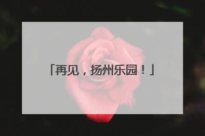 再见，扬州乐园！