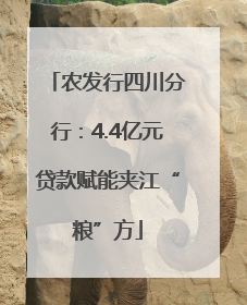 农发行四川分行：4.4亿元贷款赋能夹江“粮”方