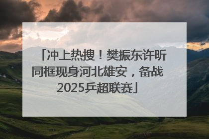 冲上热搜！樊振东许昕同框现身河北雄安，备战2025乒超联赛
