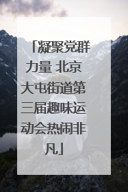 凝聚党群力量 北京大屯街道第三届趣味运动会热闹非凡