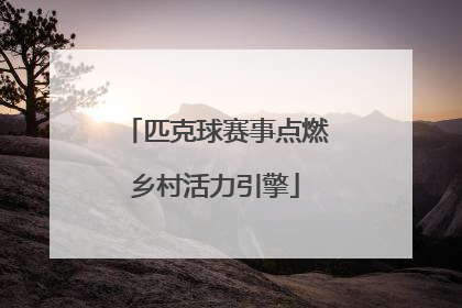 匹克球赛事点燃乡村活力引擎
