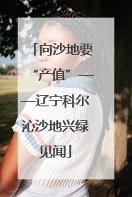 向沙地要“产值”——辽宁科尔沁沙地兴绿见闻