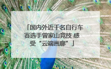 国内外近千名自行车赛选手曾家山竞技 感受“云端画廊”