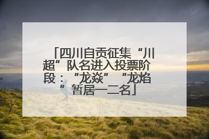四川自贡征集“川超”队名进入投票阶段：“龙焱”“龙焰”暂居一二名