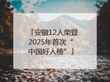 安徽12人荣登2025年首次“中国好人榜”