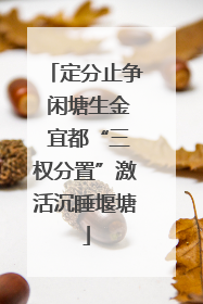 定分止争 闲塘生金 宜都“三权分置”激活沉睡堰塘