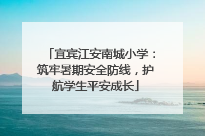 宜宾江安南城小学：筑牢暑期安全防线，护航学生平安成长
