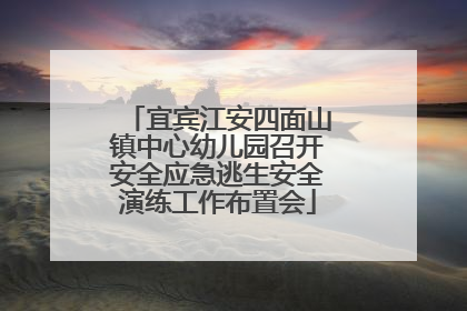 宜宾江安四面山镇中心幼儿园召开安全应急逃生安全演练工作布置会