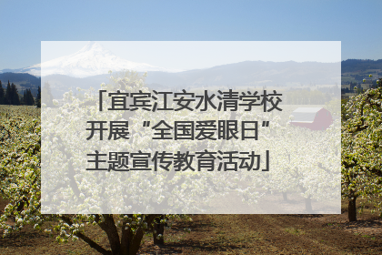 宜宾江安水清学校开展“全国爱眼日”主题宣传教育活动