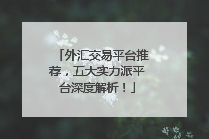 外汇交易平台推荐，五大实力派平台深度解析！