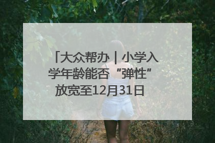 大众帮办｜小学入学年龄能否“弹性”放宽至12月31日？有地方已在探索