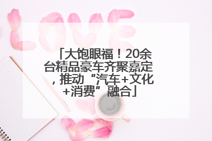 大饱眼福！20余台精品豪车齐聚嘉定，推动“汽车+文化+消费”融合