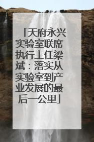 天府永兴实验室联席执行主任梁斌：落实从实验室到产业发展的最后一公里