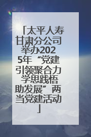 太平人寿甘肃分公司举办2025年“党建引领聚合力 学思践悟助发展”两当党建活动