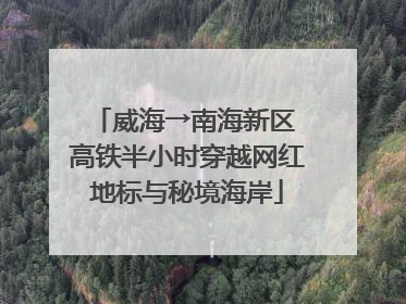 威海→南海新区 高铁半小时穿越网红地标与秘境海岸