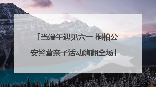 当端午遇见六一 桐柏公安警营亲子活动嗨翻全场