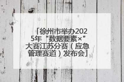 徐州市举办2025年“数据要素×”大赛江苏分赛（应急管理赛道）发布会
