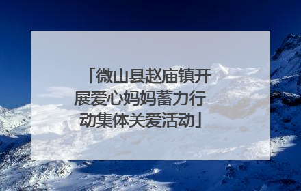 微山县赵庙镇开展爱心妈妈蓄力行动集体关爱活动