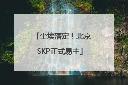 尘埃落定！北京SKP正式易主