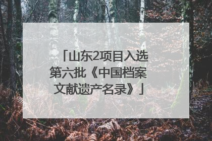 山东2项目入选第六批《中国档案文献遗产名录》