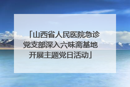 山西省人民医院急诊党支部深入六味斋基地开展主题党日活动