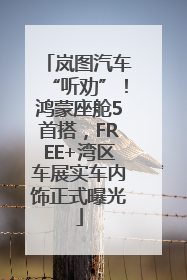 岚图汽车“听劝”！鸿蒙座舱5首搭，FREE+湾区车展实车内饰正式曝光