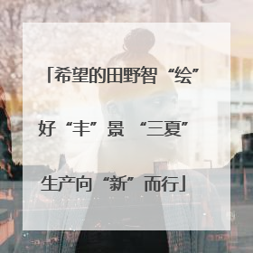 希望的田野智“绘”好“丰”景 “三夏”生产向“新”而行