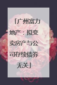 广州富力地产：拟变卖房产与公司存续债券无关