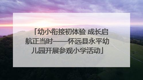 幼小衔接初体验 成长启航正当时——怀远县永平幼儿园开展参观小学活动
