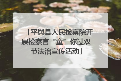 平舆县人民检察院开展检察官“童”你过双节法治宣传活动