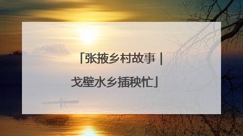 张掖乡村故事｜戈壁水乡插秧忙