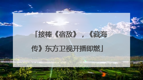 接棒《宿敌》，《藏海传》东方卫视开播即燃