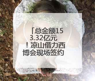 总金额153.32亿元！凉山借力西博会现场签约10个项目