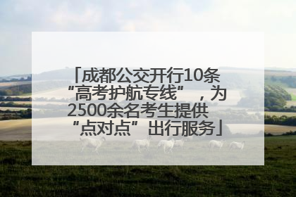 成都公交开行10条“高考护航专线”，为2500余名考生提供“点对点”出行服务