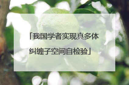 我国学者实现真多体纠缠子空间自检验