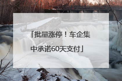 批量涨停！车企集中承诺60天支付