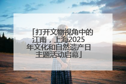 打开文物视角中的江南，上海2025年文化和自然遗产日主题活动启幕