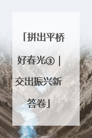 拼出平桥好春光③｜交出振兴新答卷