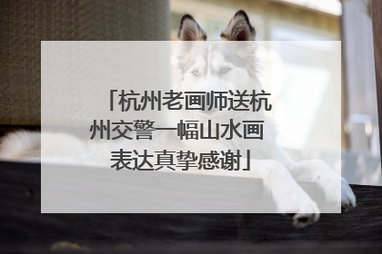 杭州老画师送杭州交警一幅山水画 表达真挚感谢