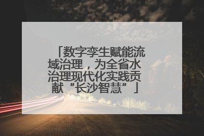 数字孪生赋能流域治理，为全省水治理现代化实践贡献“长沙智慧”