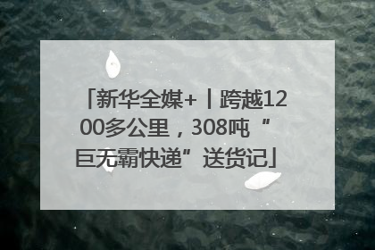 新华全媒+丨跨越1200多公里，308吨“巨无霸快递”送货记