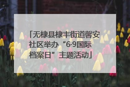无棣县棣丰街道馨安社区举办“6·9国际档案日”主题活动