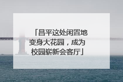 昌平这处闲置地变身大花园，成为校园崭新会客厅