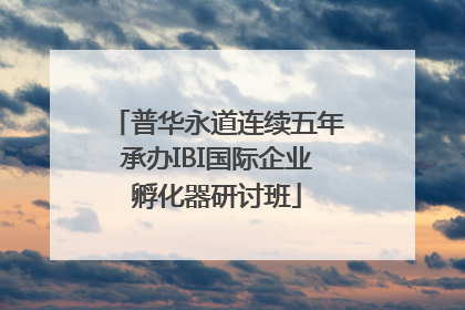 普华永道连续五年承办IBI国际企业孵化器研讨班