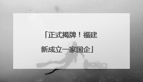 正式揭牌！福建新成立一家国企